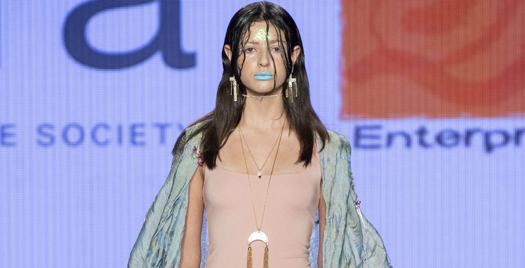 Model at EWMA fashion show